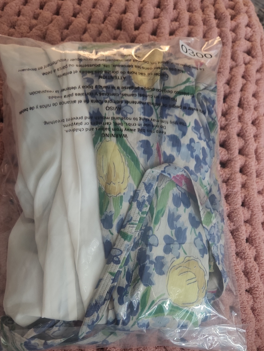Polo by Ralph Lauren Blue Floral Wrap Mini Dress with Pastel Tulips - Picture 12 of 12
